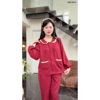 Bộ mặc nhà dài tay hoa nhí - Vải cao cấp mềm mịn, giảm giá 248k