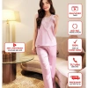 Bộ Mặc Nhà Nữ Đồ Ngủ Lụa Cao Cấp Áo Sát Nách Quần Dài BN481 - Giá ưu đãi 620k