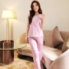 Bộ Mặc Nhà Nữ Đồ Ngủ Lụa Cao Cấp Áo Sát Nách Quần Dài BN481 - Giá ưu đãi 620k 4