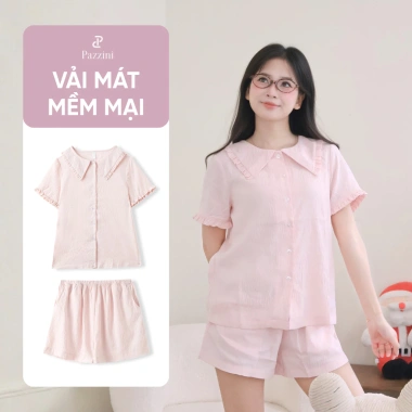 Bộ mặc nhà nữ pyjama ngắn tay Pazzini quần cộc pastel thoáng mát - Giá chỉ 359.000 VNĐ 8
