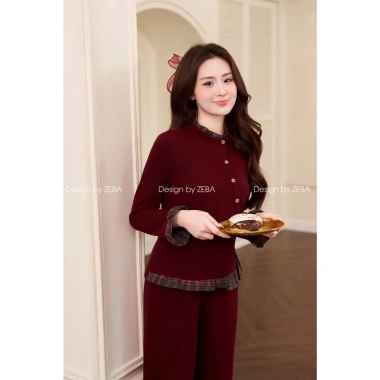 Bộ mặc nhà nữ ZEBA cotton lông thỏ Hàn sang trọng - M2.116 giảm giá 424,150₫
