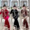 Bộ Mặc Nhà Pyjama Nhung Nhật Cao Cấp: Áo Dài + Quần Dài Siêu Mềm Mịn, Viền Sang Chảnh, Giá 249.000đ