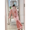 Bộ Mặc Nhà Pyjama Nhung Nhật Cao Cấp: Áo Dài + Quần Dài Siêu Mềm Mịn, Viền Sang Chảnh, Giá 249.000đ 2