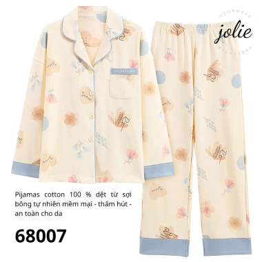 Bộ Mặc Nhà Pyjamas Thu Đông Dài tay 100% Cotton - Mềm Mịn, Thấm Hút Tốt, Giá 320k 3