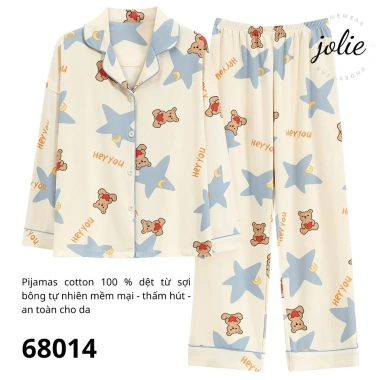 Bộ Mặc Nhà Pyjamas Thu Đông Dài tay 100% Cotton - Mềm Mịn, Thấm Hút Tốt, Giá 320k 7