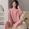 Bộ mặc nhà thu đông nữ bigsize dáng rộng dày dặn size S M L B04 giảm giá 119k