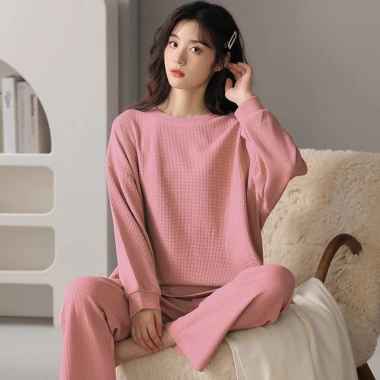 Bộ mặc nhà thu đông nữ bigsize dáng rộng dày dặn size S M L B04 giảm giá 119k