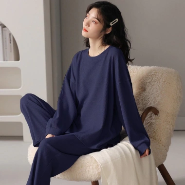 Bộ mặc nhà thu đông nữ bigsize dáng rộng dày dặn size S M L B04 giảm giá 119k