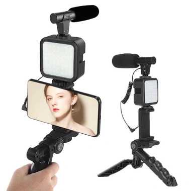 Bộ Making Kit Video AY-49 3 trong 1 tích hợp đèn LED - Ghi hình chuyên nghiệp, giá ưu đãi 159,000 VND