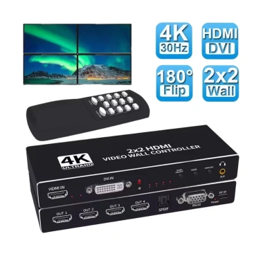 Bộ màn hình ghép 4 màn hình Video Wall Control VWC506 2x2 HDMI - Giá chỉ 790.000 VND 5