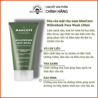 Bộ ManCave Original Skincare Set cho nam: sữa rửa mặt, tẩy tế bào chết, kem dưỡng ẩm - làm sạch sâu, ngừa mụn, giảm dầu, chỉ 305.000₫