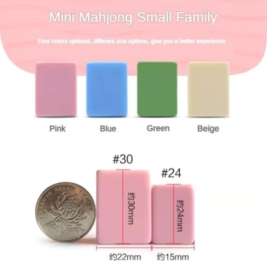 Bộ Mạt Chược Nhỏ Gọn, Túi Xúc Xắc, Thảm Du Lịch Dễ Cất Giữ - Quà Tặng Gia Đình, Trò Chơi 4 Người 7