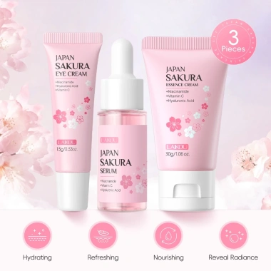 Bộ mặt nạ LAIKOU Sakura 6 trong 1 Dưỡng ẩm qua đêm - Quà sinh nhật bé gái, chăm sóc da, giảm còn 273.900 VND 2