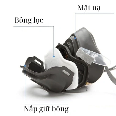 Bộ Mặt Nạ Phòng Độc Hóa Chất 3.200 + Khẩu Trang Chống Bụi Mịn, Tặng Lọc Dự Phòng, Giá Ưu Đãi 99.000 VND