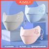 Bộ mặt nạ trẻ em 3-5 gói UPF50, vải giặt được, gấu dễ thương – kem chống nắng mỏng thoáng khí cho học sinh ngoài trời