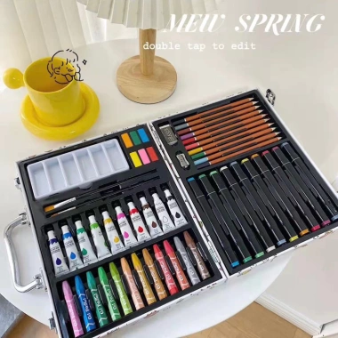 Bộ Màu Vẽ 53 Chi Tiết Đa Năng Cho Bé Tập Tô - Giá Ưu Đãi 195k