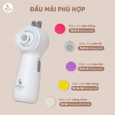 Bộ máy dũa và cắt móng tay chân Moaz bebe Mb-118 êm ái, bảo hành 12 tháng, giảm còn 300.000đ