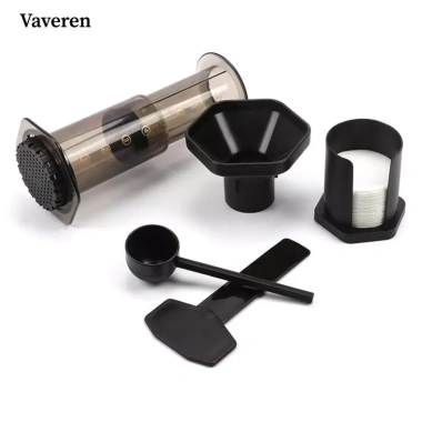 Bộ máy pha cà phê rót di động + thìa đo lường, chống rò rỉ – văn phòng, nhà bếp, ký túc xá – Giá 586,300₫