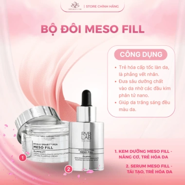 Bộ Mesofill RVBLAB Italy - Serum và Kem Dưỡng Nâng Cơ, Trẻ Hóa, Trắng Da, Giảm Giá 3.08 Triệu