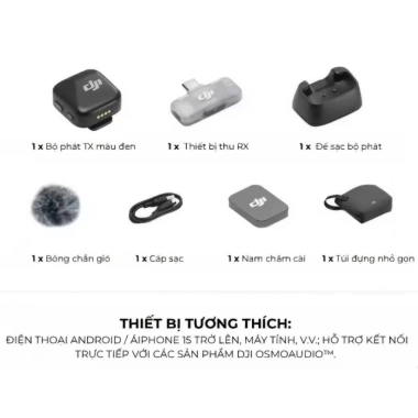 Bộ Micro Không Dây Cài Áo Dji Mic Mini Combo 2TX1RX - Mới Bóc Hộp, Giá 1.35 Triệu 7