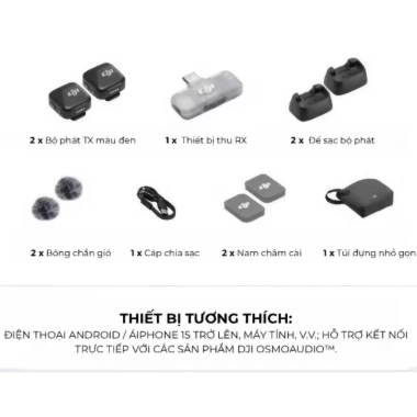 Bộ Micro Không Dây Cài Áo Dji Mic Mini Combo 2TX1RX - Mới Bóc Hộp, Giá 1.35 Triệu 9