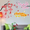 Bộ Miếng Dán Skin Trang Trí Tết 2.026 - Chữ Mừng Năm Mới, Hoa Đào, Linh Vật Năm Ngọ, Dán Tường Phòng Khách 120k 4