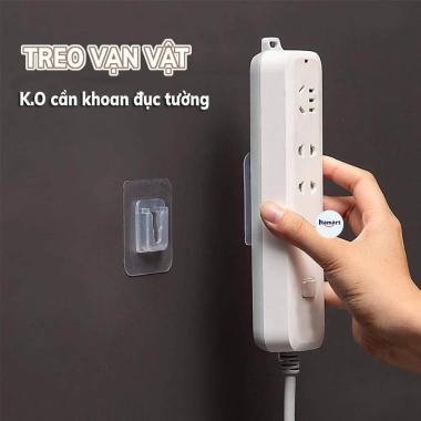 Bộ miếng dán tường đa năng U 7x7cm – Siêu dính, treo ổ điện, wifi, tranh ảnh, móc gài – Giá 5.800₫