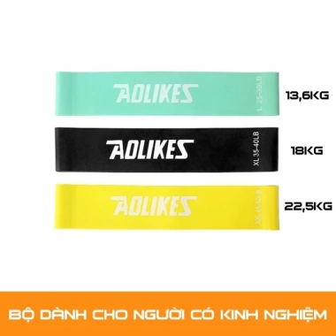 Bộ miniband 6 dây kháng lực Aolikes AL3.601 - Độ kháng đa cấp, tập toàn thân, giá 126k