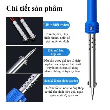 Bộ mỏ hàn 60W + dao cắt nhiệt, tặng 5 lưỡi, 2 kẹp, điều nhiệt - 75.000 7 Bộ mỏ hàn 60W + dao cắt nhiệt, tặng 5 lưỡi, 2 kẹp, điều nhiệt - 75.000 7