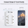 Bộ mở rộng 6 đầu vào 9 trong 1 chống sét, 2 USB và USB-C, ổ cắm văn phòng du lịch 2