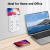 Bộ mở rộng 6 đầu vào 9 trong 1 chống sét, 2 USB và USB-C, ổ cắm văn phòng du lịch 3