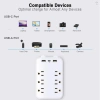 Bộ mở rộng 6 đầu vào 9 trong 1 chống sét, 2 USB và USB-C, ổ cắm văn phòng du lịch 7