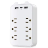 Bộ mở rộng 6 đầu vào 9 trong 1 chống sét, 2 USB và USB-C, ổ cắm văn phòng du lịch 8