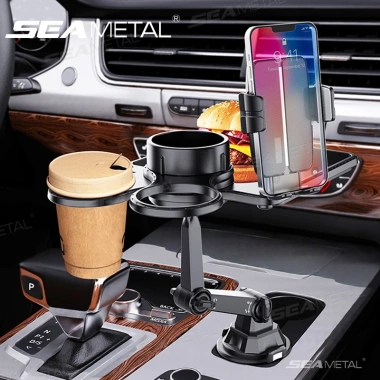 Bộ mở rộng SEAMETAL ô tô: Giá đỡ cốc, khay đĩa ăn, giá đỡ điện thoại 360 có thể điều chỉnh, lưu trữ tiện lợi, chỉ 395.670₫ 2