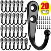 Bộ Móc Đa Năng 10/20/30 Cái Ốc Vít Hợp Kim Kẽm Treo Tường Retro - Giá chỉ 38.999 VNĐ