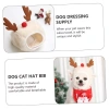 Bộ mũ yếm Giáng Sinh cho mèo Tuần lộc Ông già Noel - mũ đỏ dễ thương giữ ấm, giá ưu đãi 2