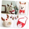 Bộ mũ yếm Giáng Sinh cho mèo Tuần lộc Ông già Noel - mũ đỏ dễ thương giữ ấm, giá ưu đãi 3