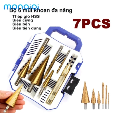Bộ mũi khoan đa lớp 4-32mm cho cầu thang 7 chiếc - Độ bền cao, Giá ưu đãi 125k