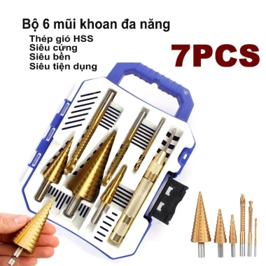 Bộ Mũi Khoan Đa Năng 7 Chiếc MONQIQI HSS Titan Siêu Bền Giá Ưu Đãi 125k 2 Bộ Mũi Khoan Đa Năng 7 Chiếc MONQIQI HSS Titan Siêu Bền Giá Ưu Đãi 125k 2