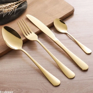 Bộ Muỗng Nĩa Thép Không Gỉ Màu Vàng Series 1.010 - Độ bền cao, giá ưu đãi 16.960 VND 5 Bộ Muỗng Nĩa Thép Không Gỉ Màu Vàng Series 1.010 - Độ bền cao, giá ưu đãi 16.960 VND 5