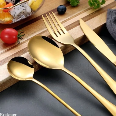 Bộ Muỗng Nĩa Thép Không Gỉ Màu Vàng Series 1.010 - Độ bền cao, giá ưu đãi 16.960 VND 9 Bộ Muỗng Nĩa Thép Không Gỉ Màu Vàng Series 1.010 - Độ bền cao, giá ưu đãi 16.960 VND 9