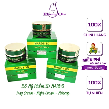 Bộ mỹ phẩm Collagen 3D Mards 3 lọ 35g - Dưỡng trắng da, chống lão hóa, tàn nhang, thâm nám - Giá ưu đãi 699,000 VND