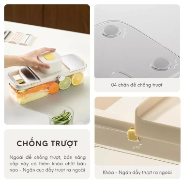 Bộ nạo sợi rau củ đa năng 5 lưỡi dao, hộp đa năng nhỏ gọn, giảm còn 175.000₫ 3 Bộ nạo sợi rau củ đa năng 5 lưỡi dao, hộp đa năng nhỏ gọn, giảm còn 175.000₫ 3