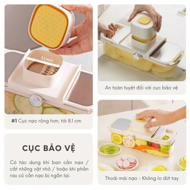 Bộ nạo sợi rau củ đa năng 5 lưỡi dao, hộp đa năng nhỏ gọn, giảm còn 175.000₫ 4 Bộ nạo sợi rau củ đa năng 5 lưỡi dao, hộp đa năng nhỏ gọn, giảm còn 175.000₫ 4