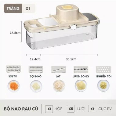 Bộ nạo sợi rau củ đa năng 5 lưỡi dao, hộp đa năng nhỏ gọn, giảm còn 175.000₫ 10 Bộ nạo sợi rau củ đa năng 5 lưỡi dao, hộp đa năng nhỏ gọn, giảm còn 175.000₫ 10