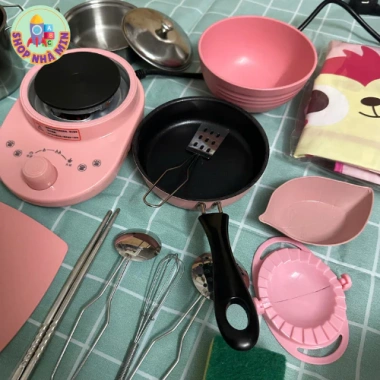 Bộ Nấu Ăn Đồ Chơi 22 Chi Tiết Cho Bé - Bếp Điện Mini & Chảo Chống Dính 245k 5