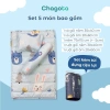 Bộ Nệm Nhà Trẻ 5 Món Rayon Microfiber Chagota Bóng Mịn Hiện Đại, Kèm Ruột Gối, Giá 400k 2