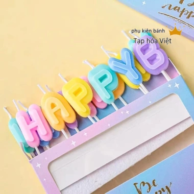 Bộ Nến Chữ Happy Birthday Nhiều Màu - Đèn Cầy Trang Trí Bánh Sinh Nhật Giá 12,242₫ 2 Bộ Nến Chữ Happy Birthday Nhiều Màu - Đèn Cầy Trang Trí Bánh Sinh Nhật Giá 12,242₫ 2