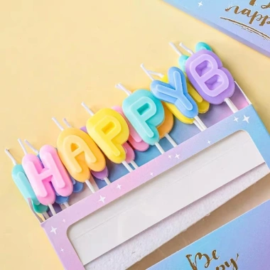 Bộ Nến Chữ Happy Birthday Nhiều Màu - Đèn Cầy Trang Trí Bánh Sinh Nhật Giá 12,242₫ 9 Bộ Nến Chữ Happy Birthday Nhiều Màu - Đèn Cầy Trang Trí Bánh Sinh Nhật Giá 12,242₫ 9