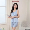 Bộ ngủ 2 dây lụa VINGO VINGORIA N575 - Đồ mặc nhà mùa xuân hè, giá chỉ 365.000đ 2